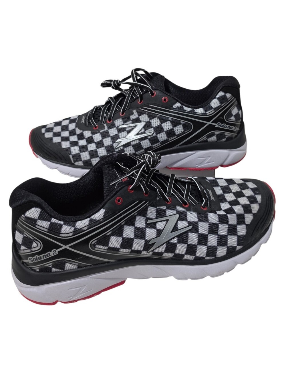 Zoot Solana 2 Mens Black and White Checkered Running Shoes Sz 12.5